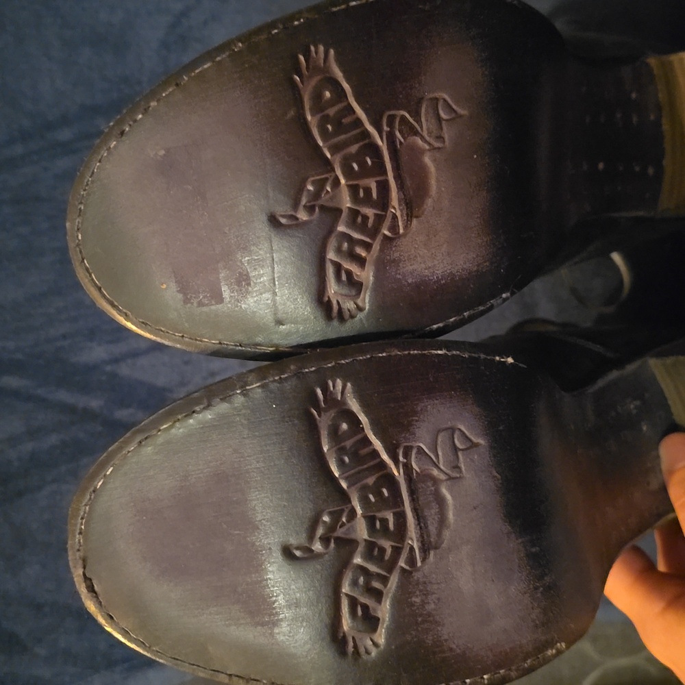 FREEBIRD Randi Weathered Dark Gray Black Heeled Leather Shoes - Size 10 New FIRM - Picture 11 of 16